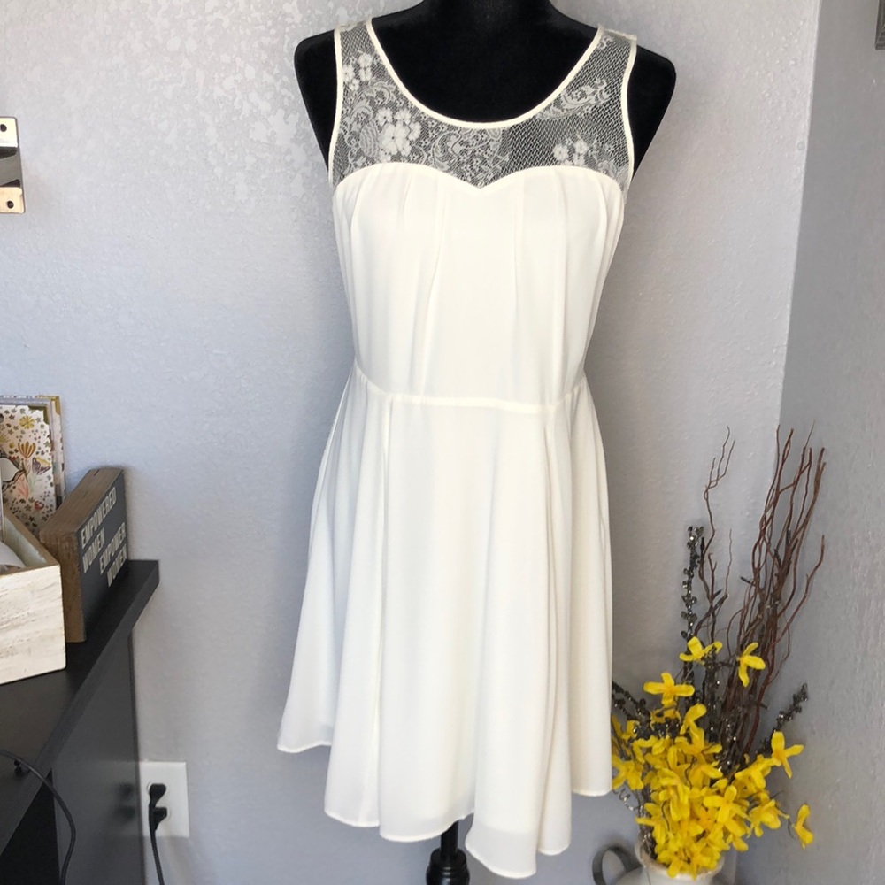 Express Off White Lace Dress